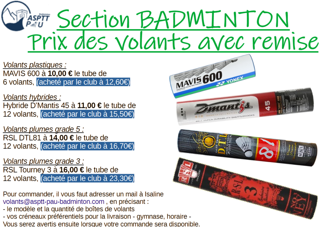 Vente de volants