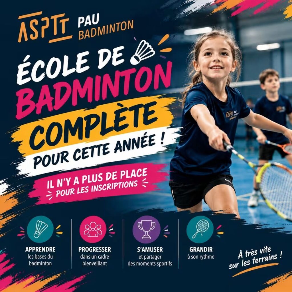 École de badminton complète!